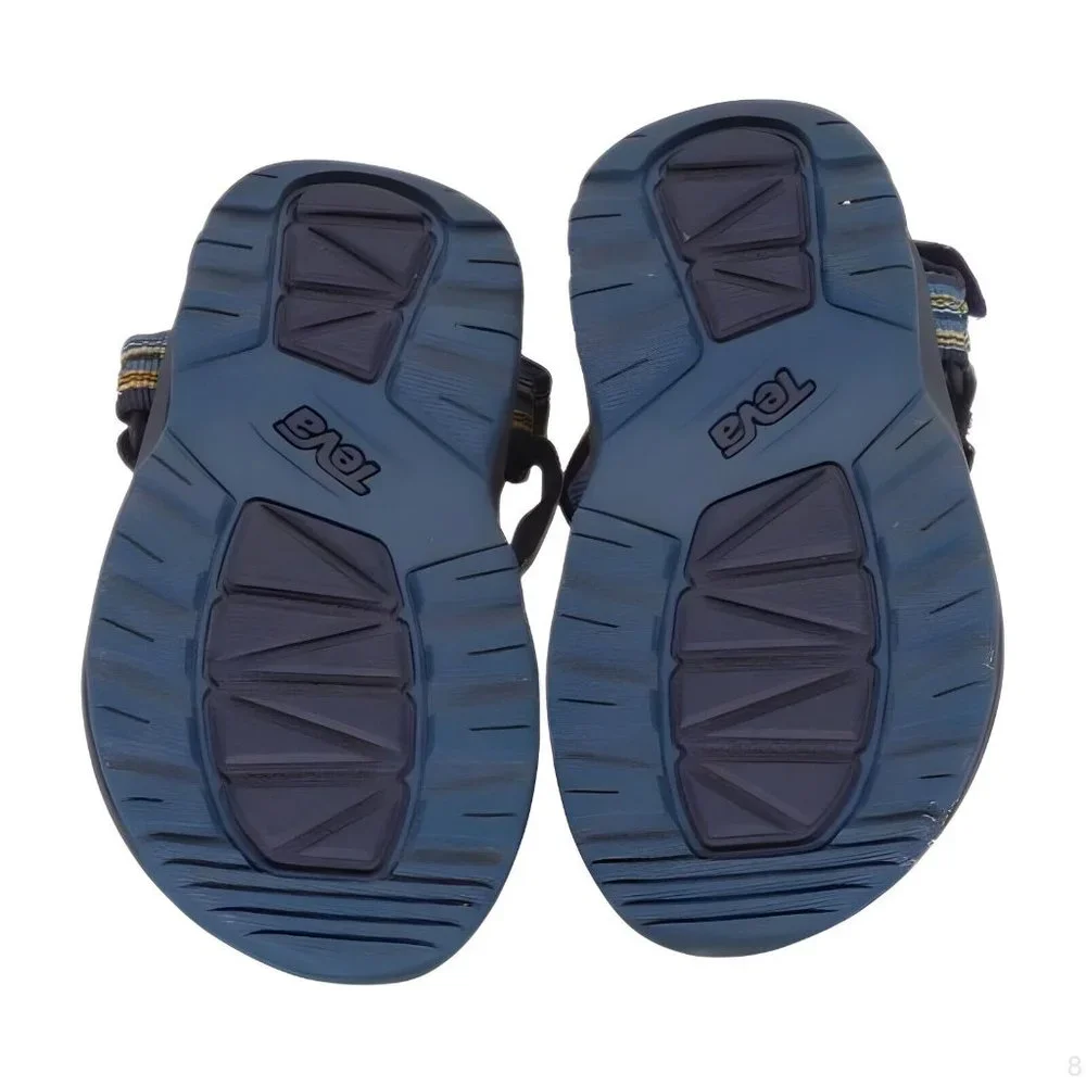 Teva Navy Blue and Yellow Patterned Kids Sandals